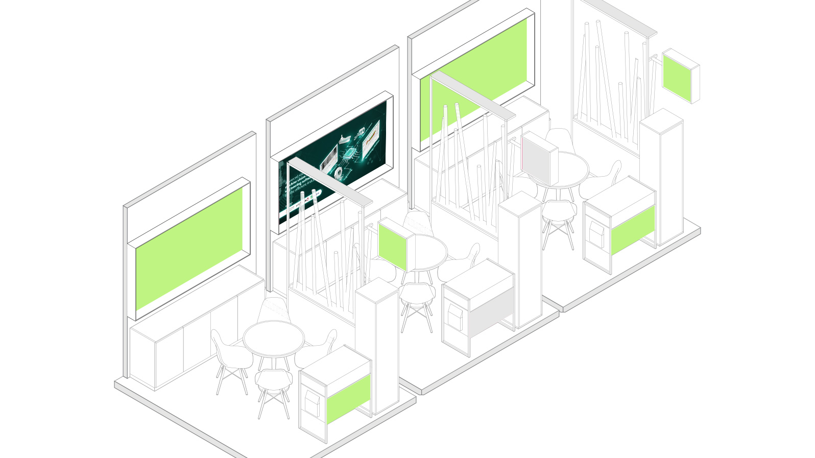 Simulação stands Apex Iara